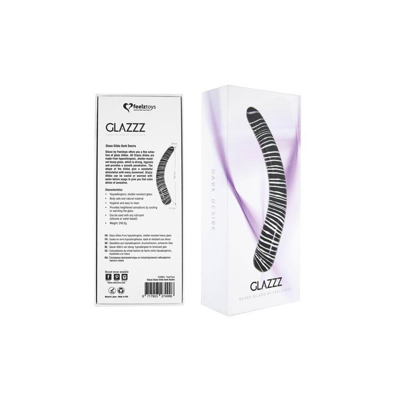 FeelzToys - Glazzz Glass Dildo Dark Desire